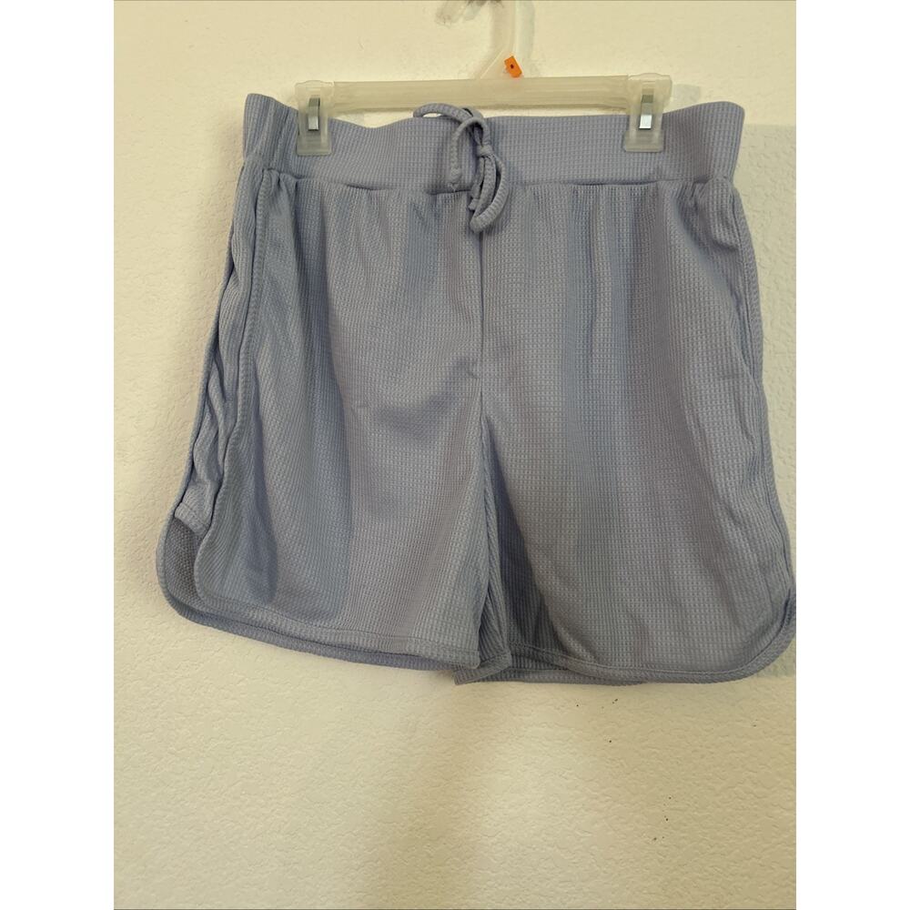 West Loop Women's Icey Blue Drawstring Super Soft Lounge Shorts NWT L - XL